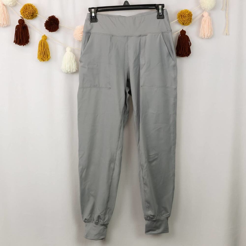 Promover Gray Jogger Athletic Pants Leggings Stretch Pockets Size Medium